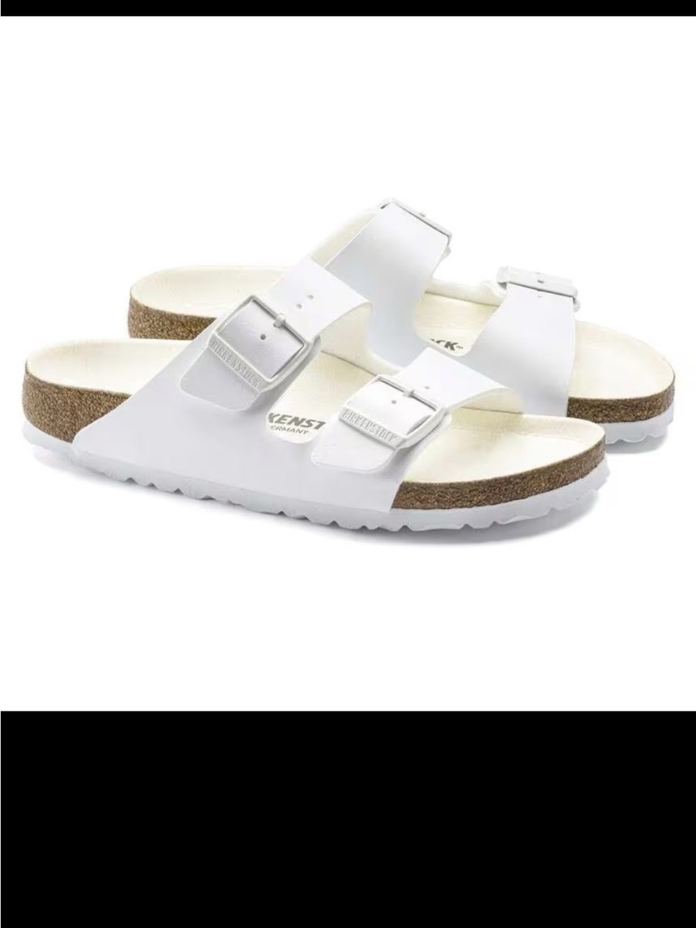 New Men’s Size 44 Birkenstock Arizona BS White